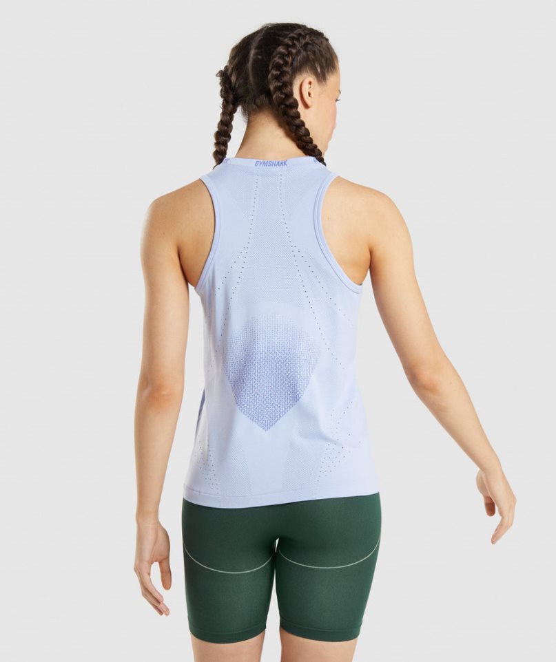 Women's Gymshark Apex Seamless Tanks Light Blue | CA 861DAN